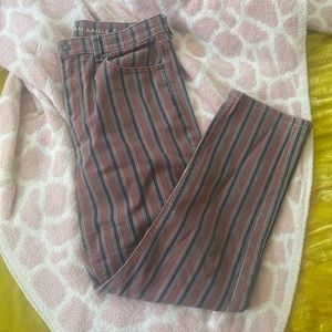 american eagle retro style striped mom jeans